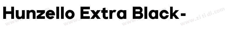 Hunzello Extra Black字体转换